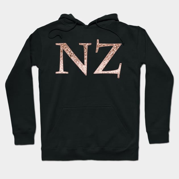 Sparkling rose gold New Zealand NZ Hoodie by RoseAesthetic